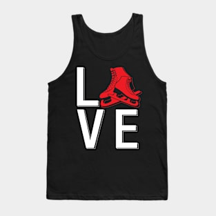 Ice skating skater sports love Tank Top